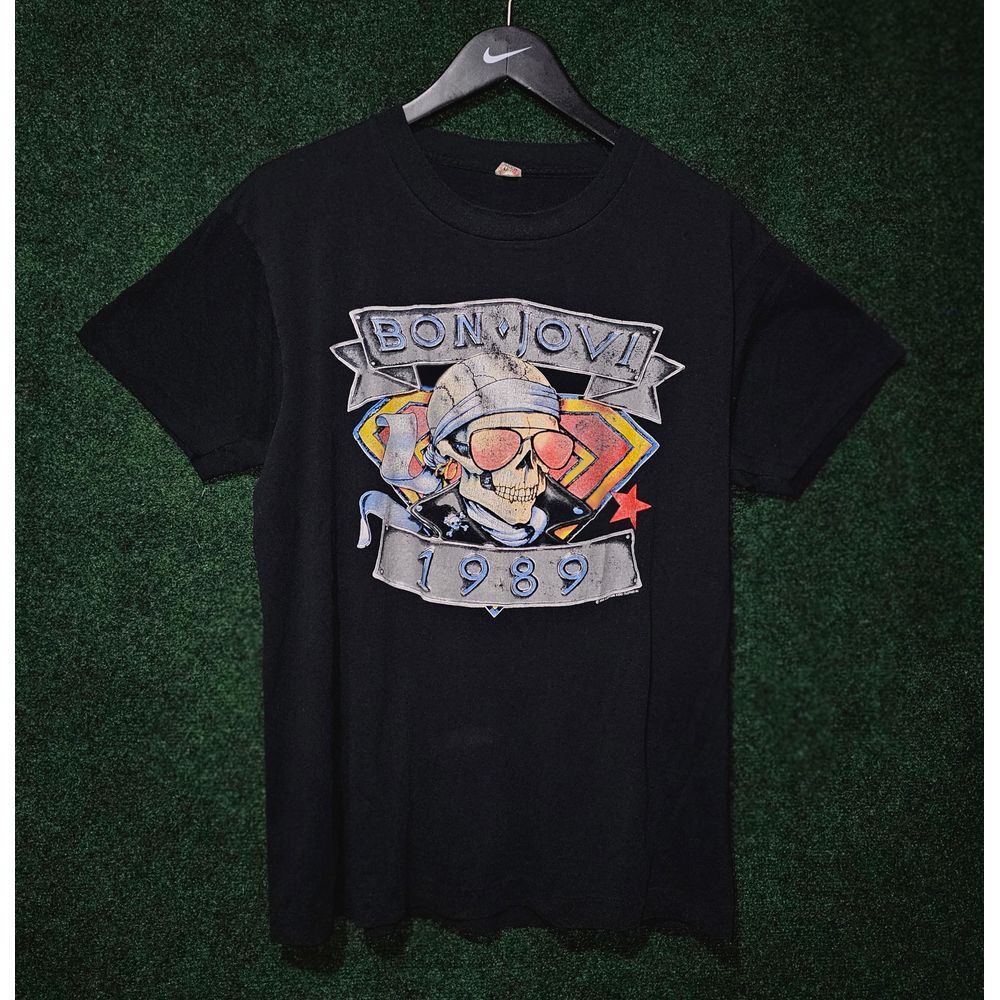 Bon Jovi 1989 We're Back Vintage Tour Band T-Shirt Rock‎ Concert Tee